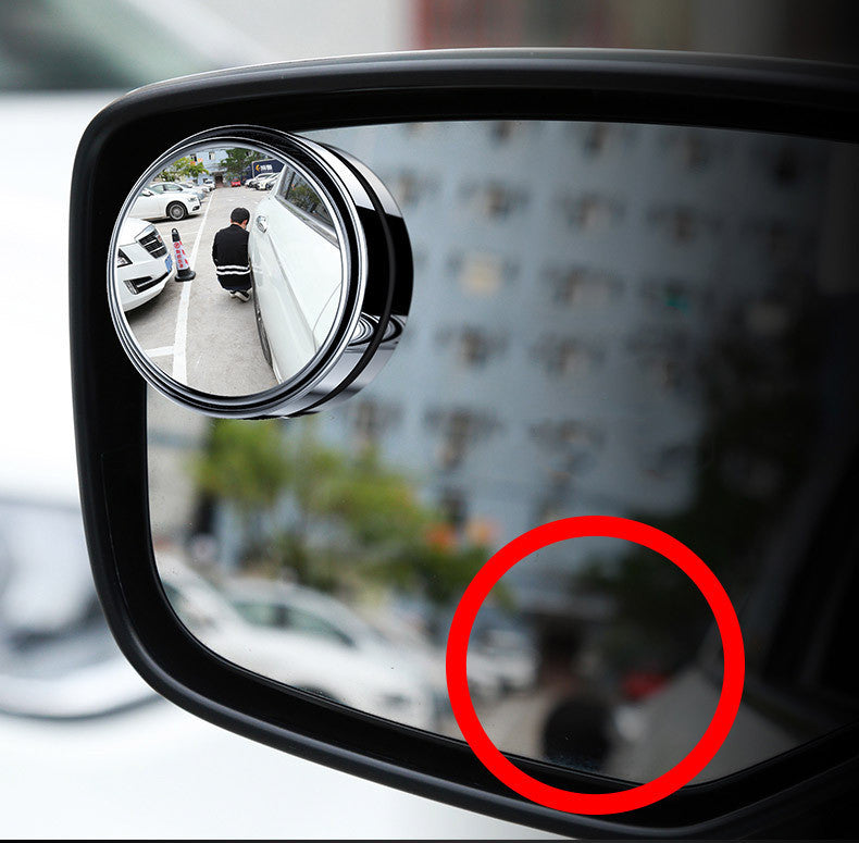 Rearview Mirror 360° Adjustable Blind Spot Mirror, Small Round Auxiliary Mirror for Wide Field of View