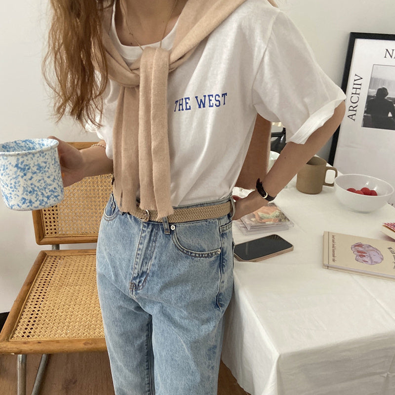 Design Niche Short-Sleeved T-Shirt Women Summer