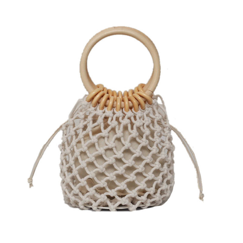 Personalized Popular Bag Women Fashion Woven Handbag Trend Simple Casual Bucket Bag