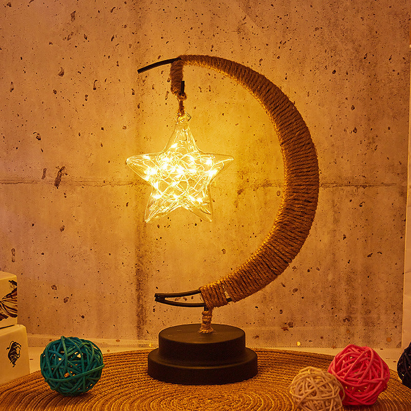LED Rattan Ball String Lights Creative Copper Wire Decorative Lamp for Bedroom and Christmas