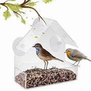 Clear Acrylic Bird Food Bowl with Strong Suction Cup for Outdoor and Indoor Window Feeding