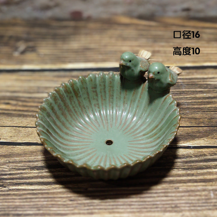 European Style Ceramic Bird Feeder – Zakka Fruit Plate and Creative Flower Pot Garden Decoration