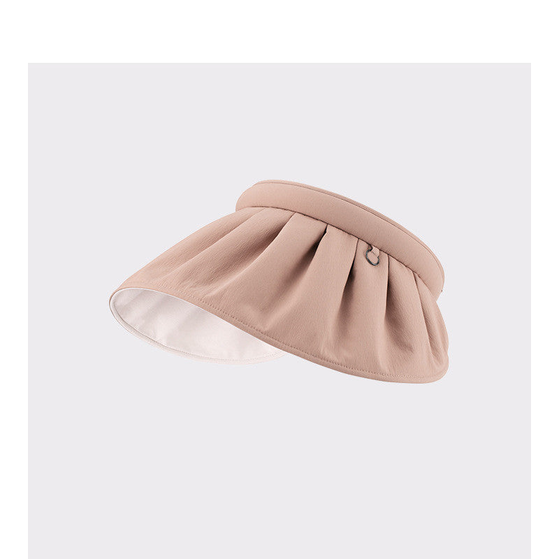 Under Banana Sun Protection Cap Female Uv Beach Sunshade Hat Riding Empty Top In Summer Sun Hat Shell Hat