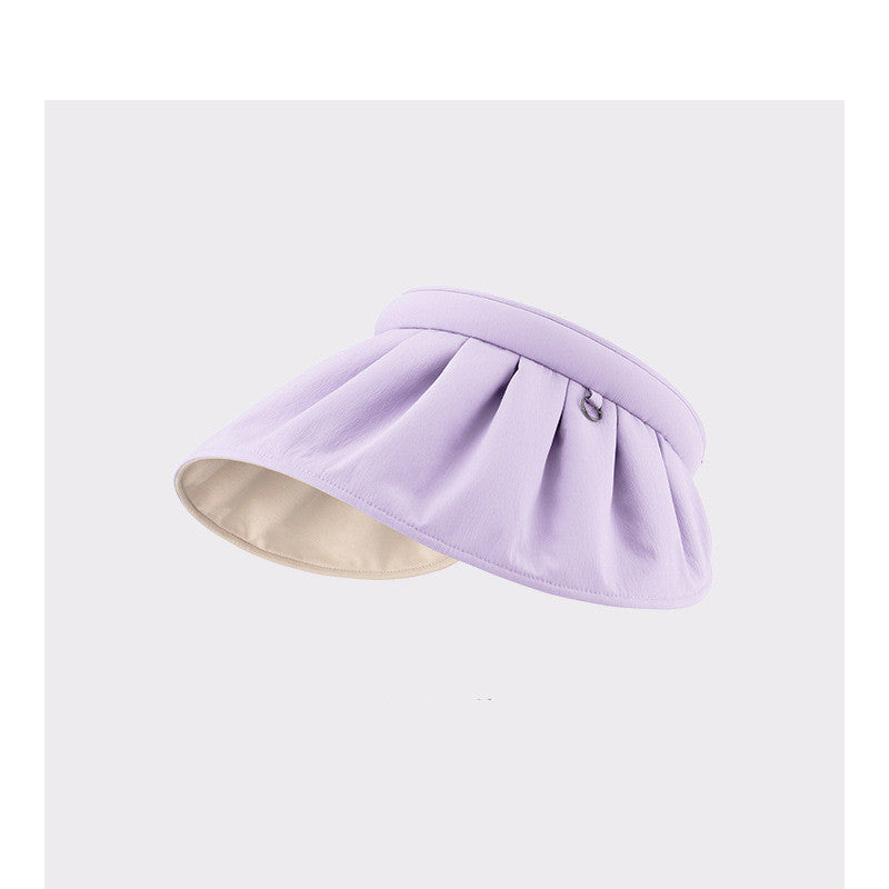 Under Banana Sun Protection Cap Female Uv Beach Sunshade Hat Riding Empty Top In Summer Sun Hat Shell Hat