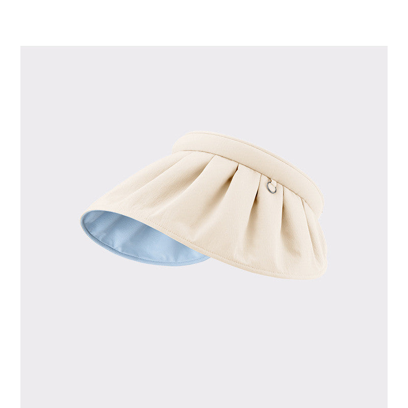Under Banana Sun Protection Cap Female Uv Beach Sunshade Hat Riding Empty Top In Summer Sun Hat Shell Hat