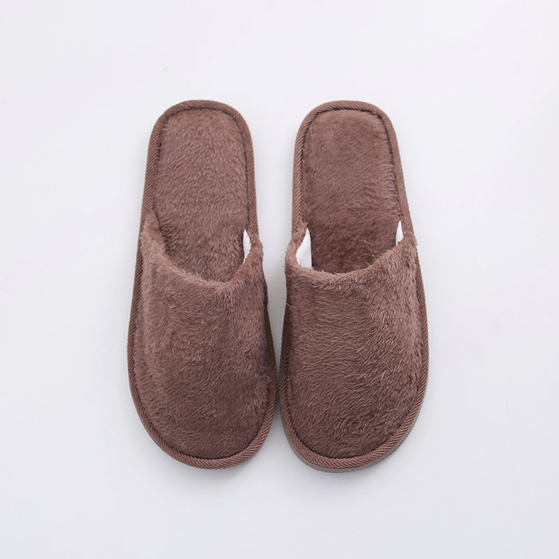 Unisex Velvet Plush Indoor Slippers Warm EVA Sole Cozy