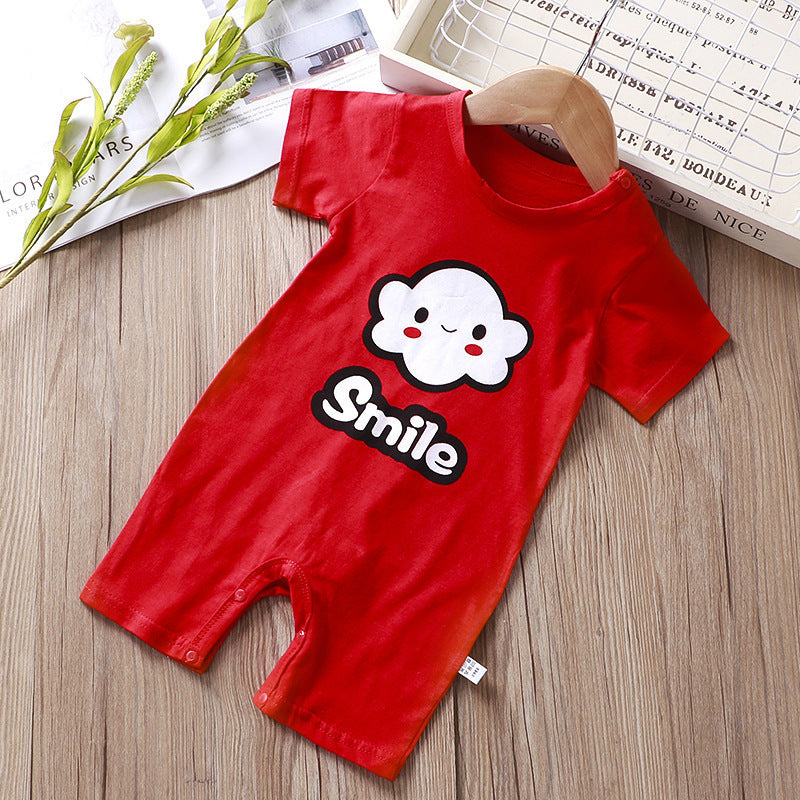 Unisex Cotton Short Sleeve Baby Romper 0 to 3 Months Summer