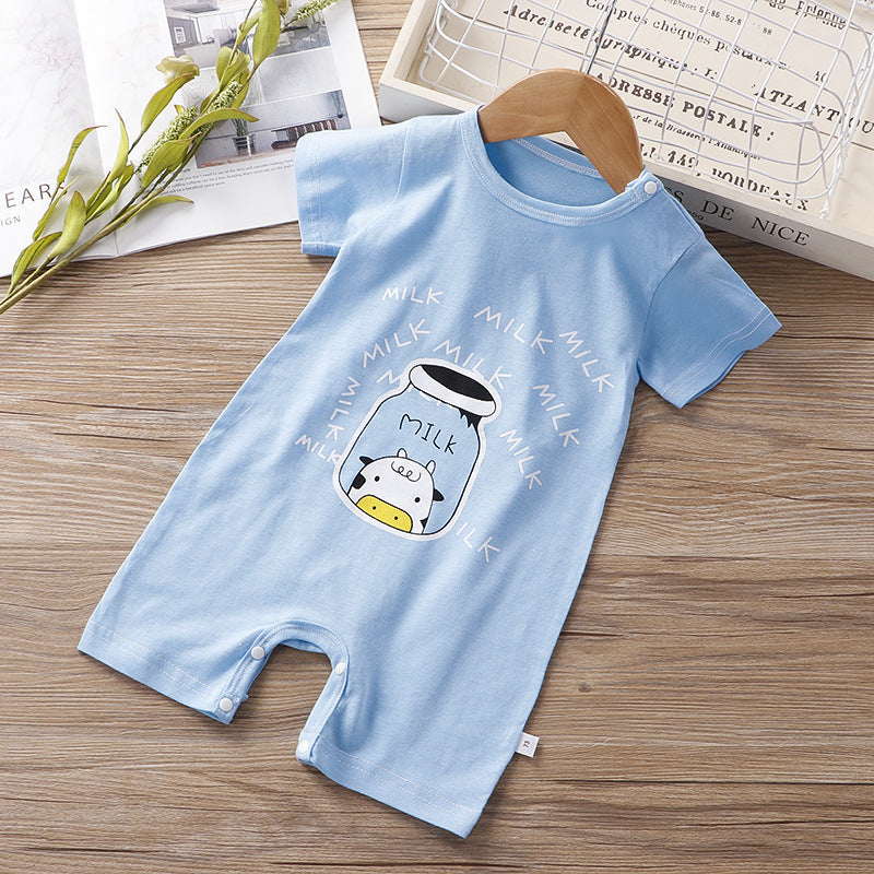 Unisex Cotton Short Sleeve Baby Romper 0 to 3 Months Summer