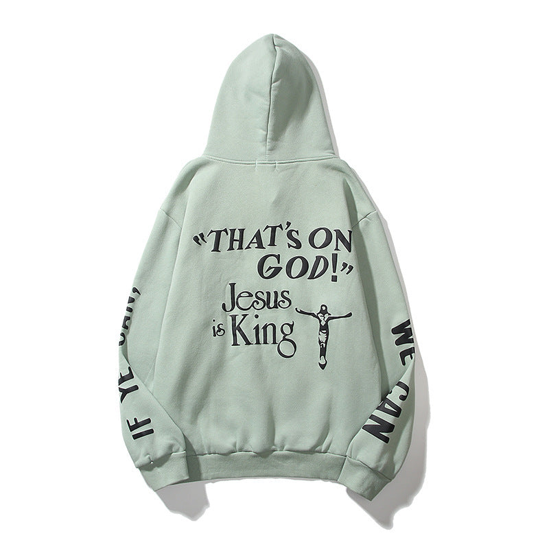 Loose Fit Letter Patch Hoodie Jacket – Unisex Couple Streetwear
