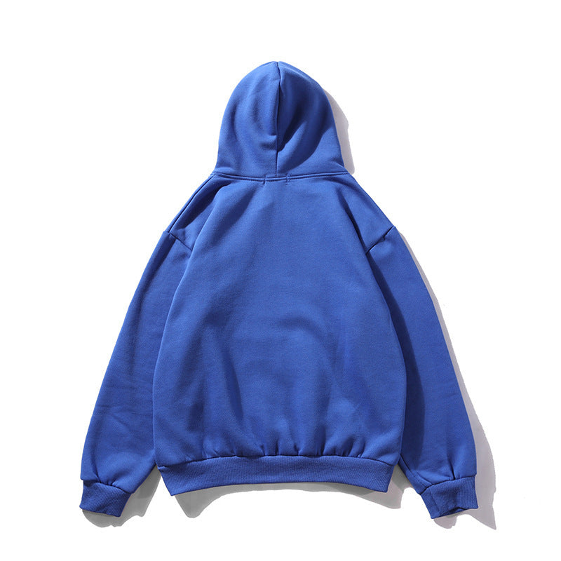 Loose Fit Letter Patch Hoodie Jacket – Unisex Couple Streetwear