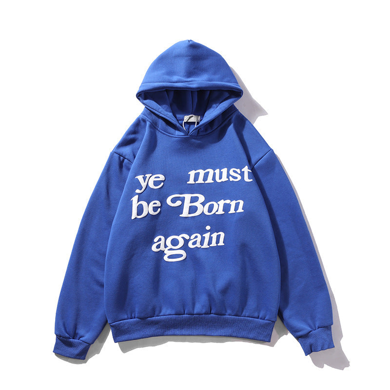 Loose Fit Letter Patch Hoodie Jacket – Unisex Couple Streetwear