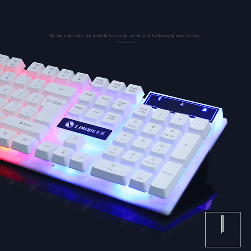 GTX300 RGB Gaming Keyboard & Mouse Combo – Backlit “Glowing” Set, Adjustable DPI (USB Wired)