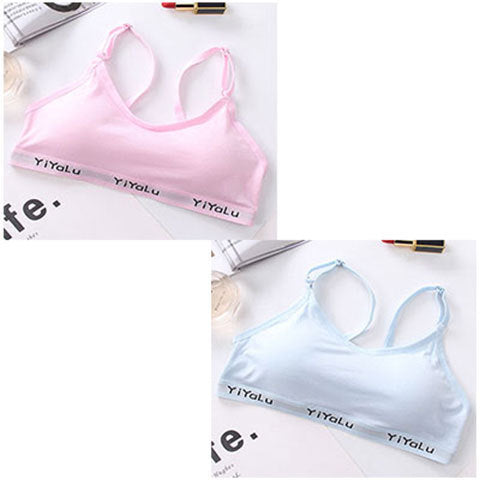 Girls’ Training Bra & Briefs Set – Cotton, Wireless