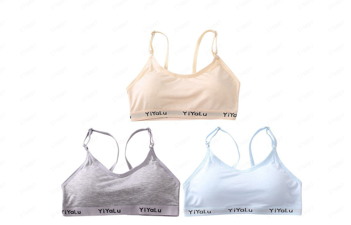 Girls’ Training Bra & Briefs Set – Cotton, Wireless