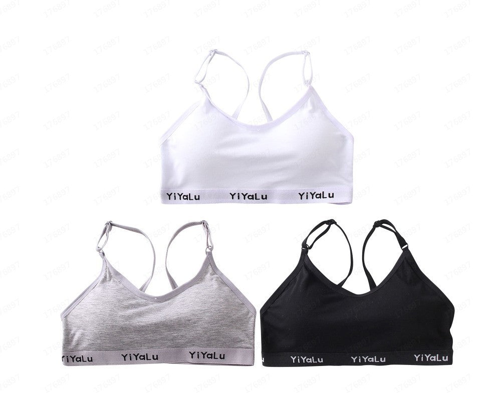 Girls’ Training Bra & Briefs Set – Cotton, Wireless