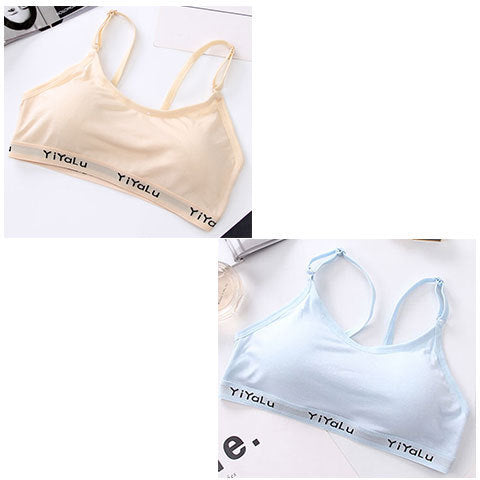 Girls’ Training Bra & Briefs Set – Cotton, Wireless