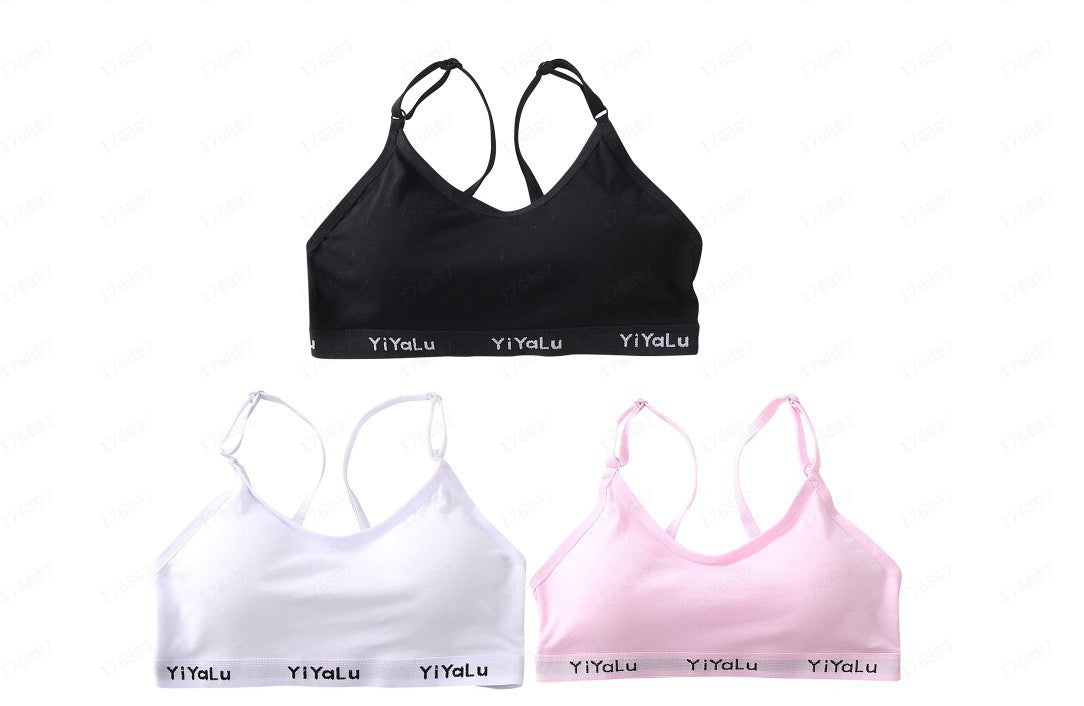 Girls’ Training Bra & Briefs Set – Cotton, Wireless
