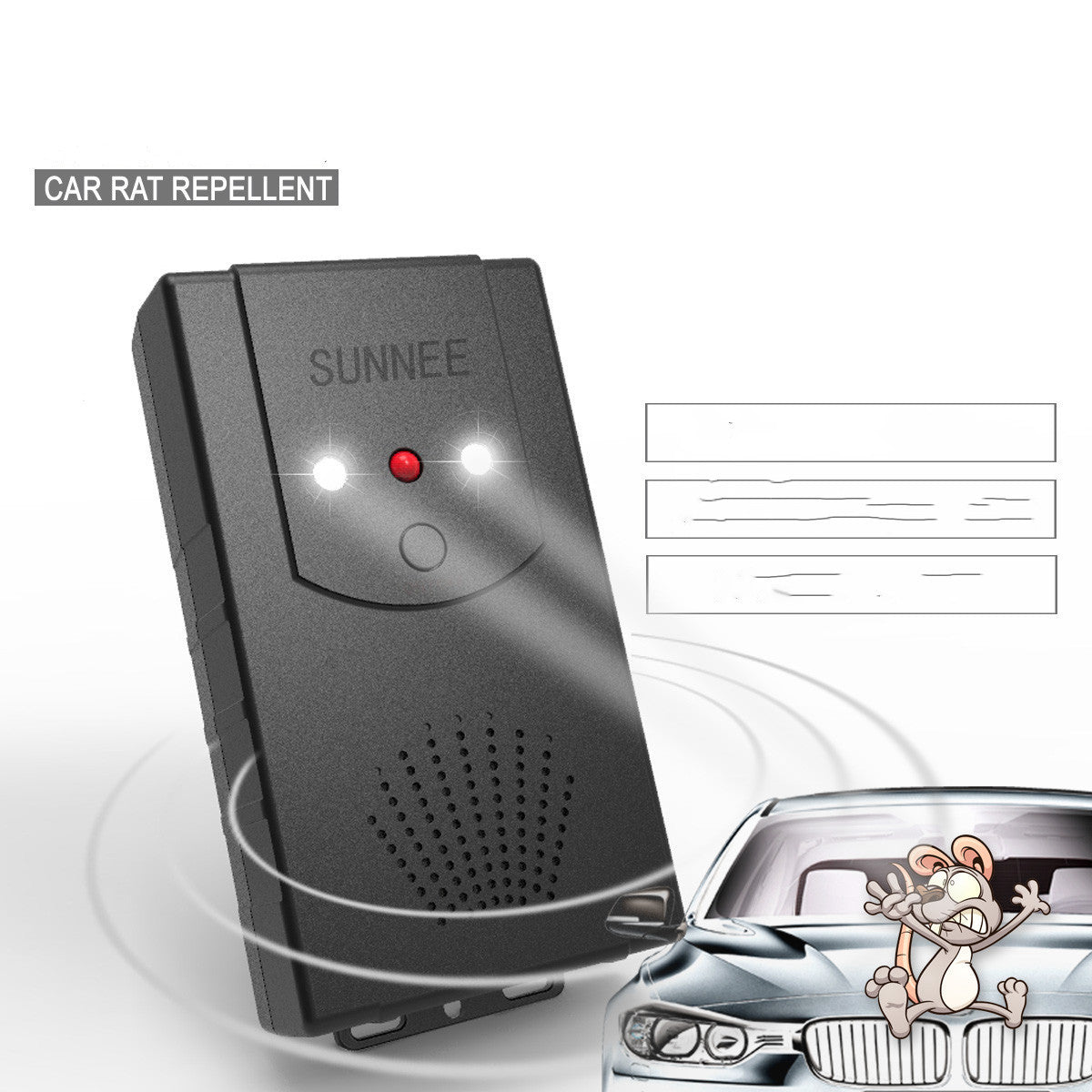 Car Ultrasonic Mouse Repeller – Electronic Pest Control Device