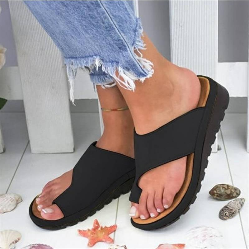 Women’s Comfy Platform Flat Sole Orthopedic Bunion Corrector Casual Shoes – Plus Size 35-43
