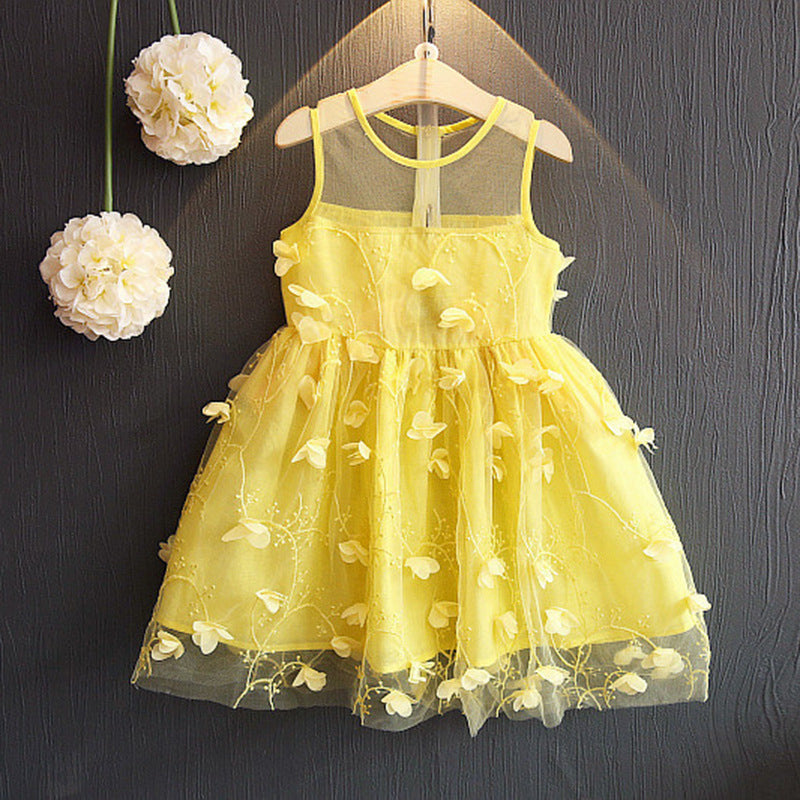 Korean Style Vest Puffy Dress Girls
