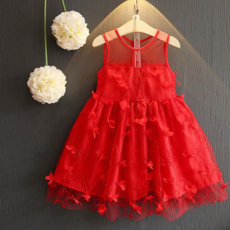 Korean Style Vest Puffy Dress Girls