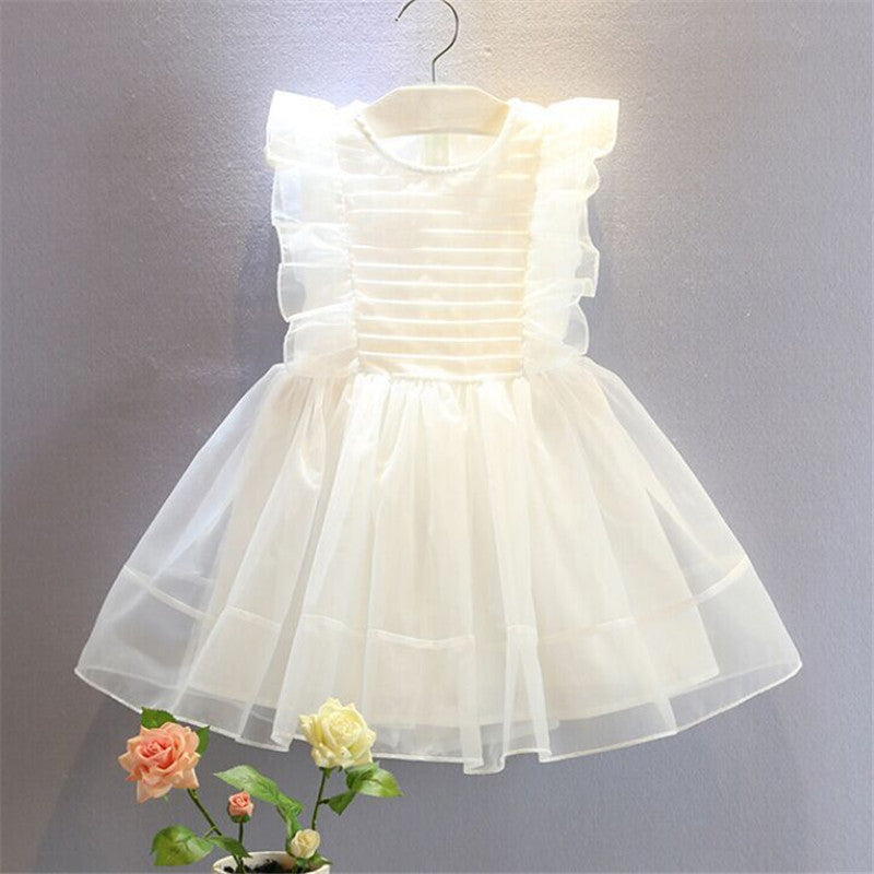 Korean Style Vest Puffy Dress Girls