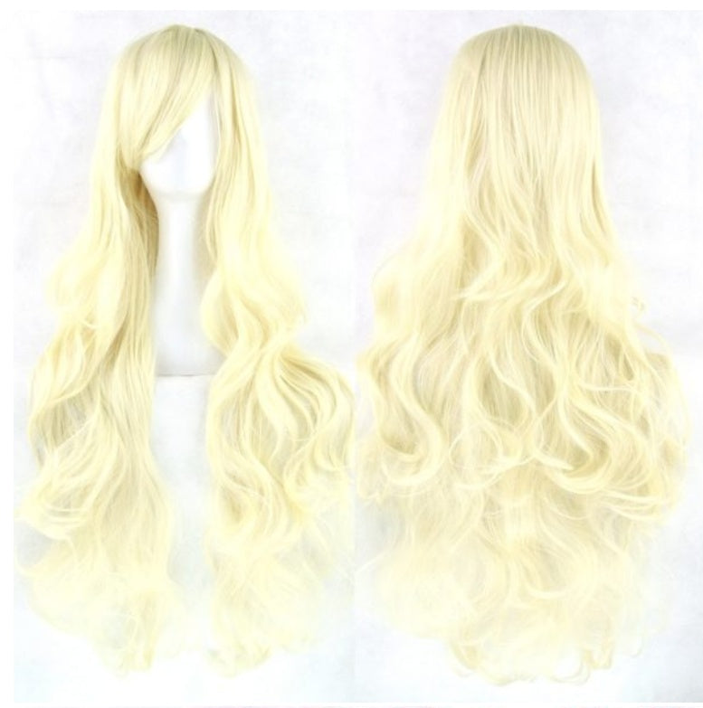 New Style Female Oblique Bangs Multicolor 80 Cm Wig Chemical Fiber Wig Cover
