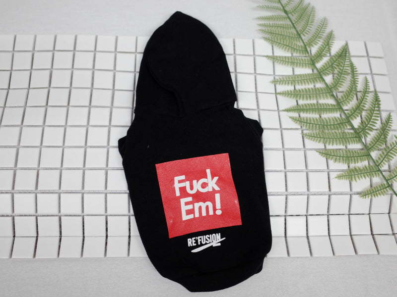 Hooded Pet Summer Vest with Letter Print