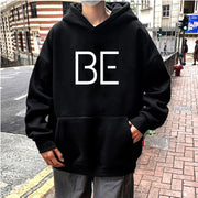 Printed Hoodie BE Letters Men And Women Plus Size Double Hood Sweater Women