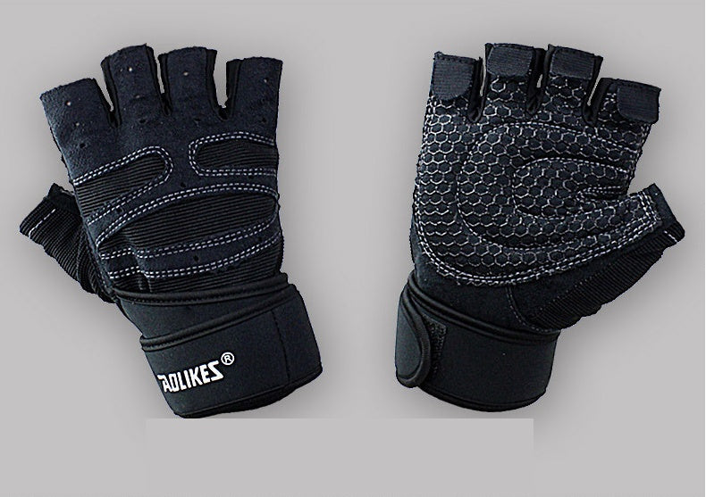 Workout Gloves with Wrist Wrap – Breathable Non-Slip Fitness Gloves