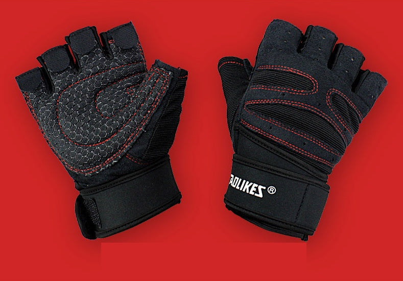 Workout Gloves with Wrist Wrap – Breathable Non-Slip Fitness Gloves