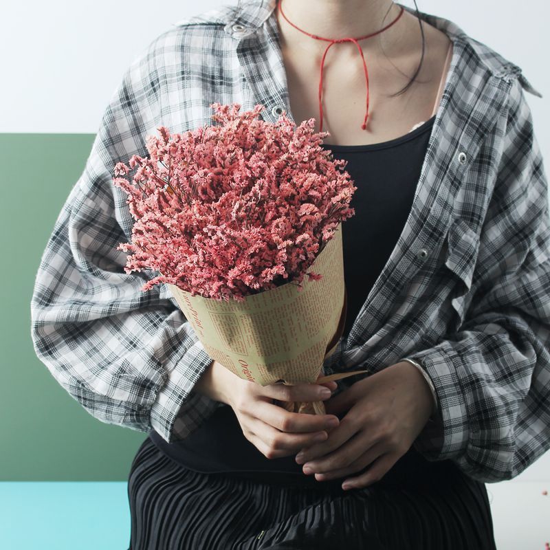 Gypsophila Dried Flower Bouquet – Air-Dried Real Flowers for Home Decor