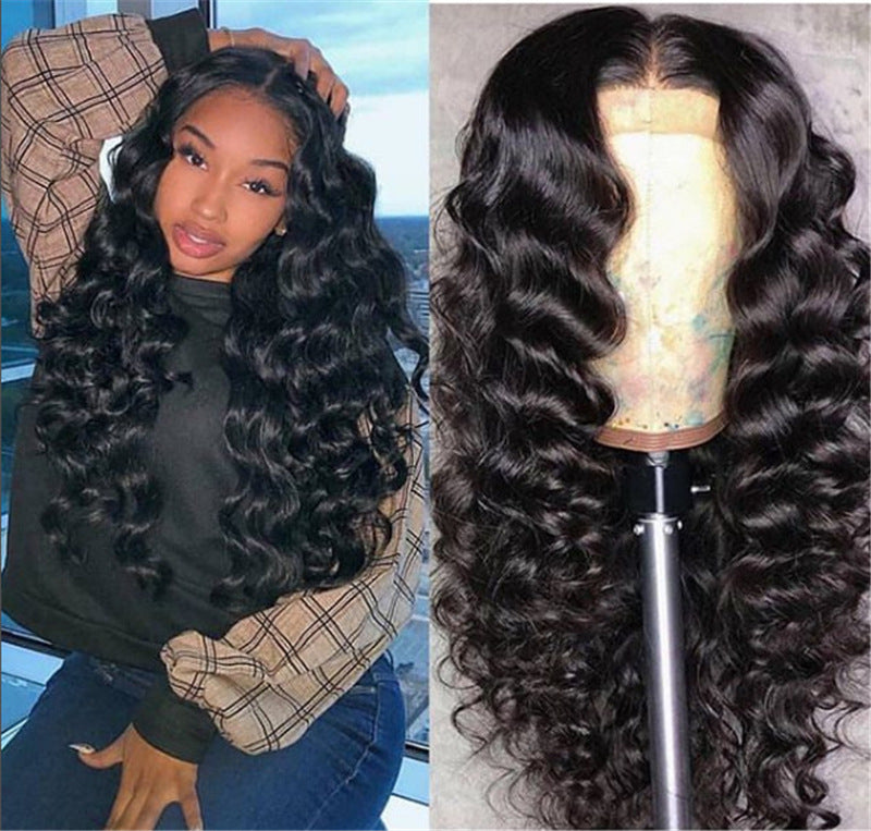 Wig Female African Texture Small Volume Mid-length Curly Hair Wig Headgear