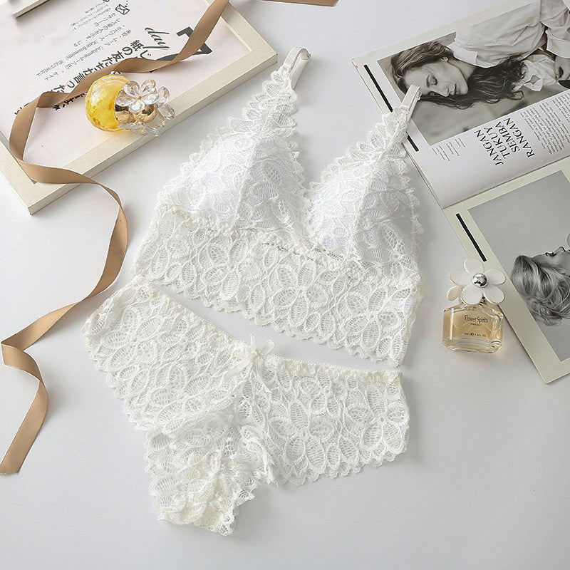 LuxeLace™ Seamless Lace Bra & Panty Set – Soft, Elegant, Comfortable