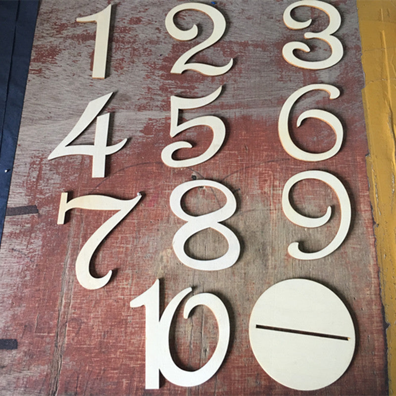 Wooden Wedding Supplies Number 1-20 Seat Plate