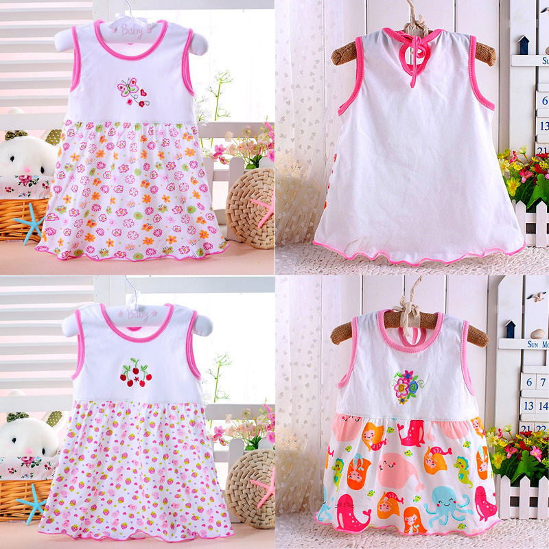 Floral Ruffled Princess Dress Vest Suspender Skirt
