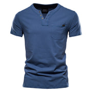 Mens Slim Fit Cotton Sports T Shirt With Front Pocket
