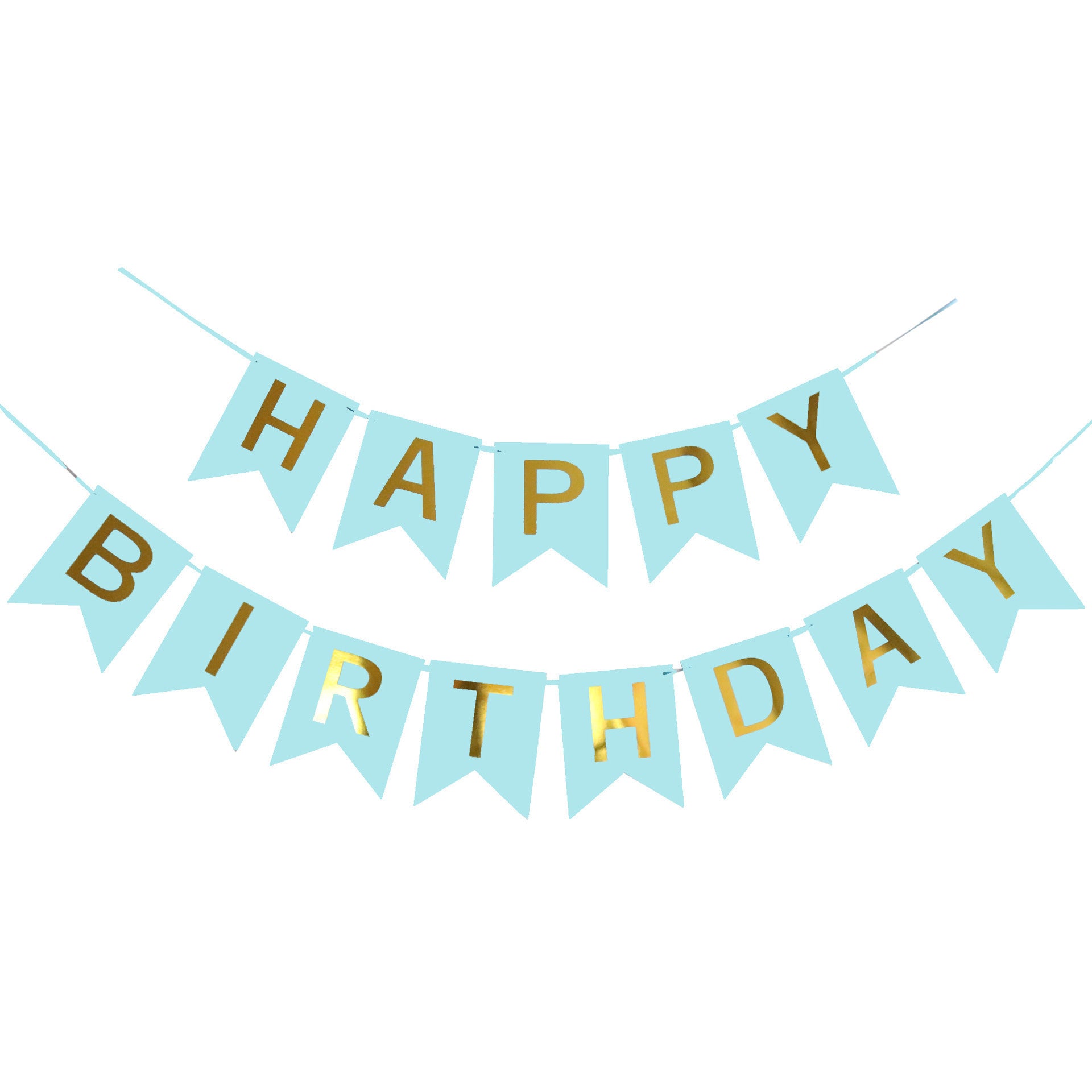 Birthday Party Decoration Swallowtail Hot Stamping Flag Happy Birthday