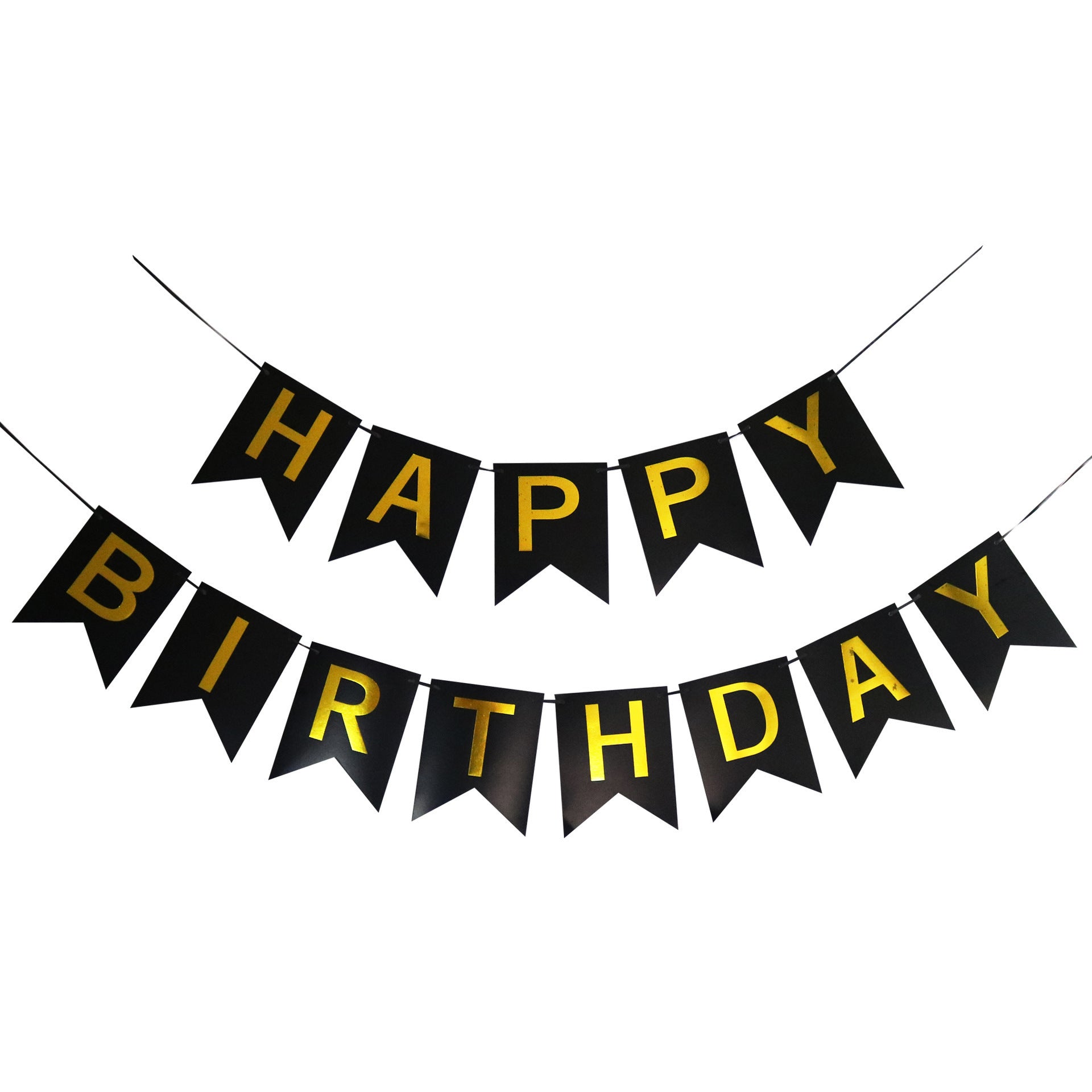 Birthday Party Decoration Swallowtail Hot Stamping Flag Happy Birthday