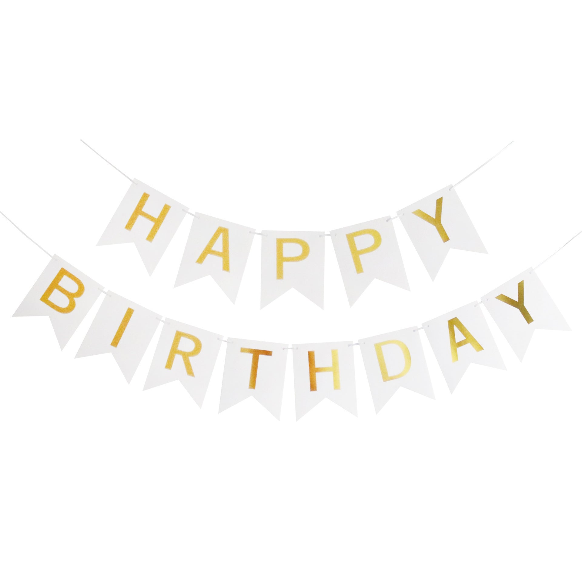 Birthday Party Decoration Swallowtail Hot Stamping Flag Happy Birthday