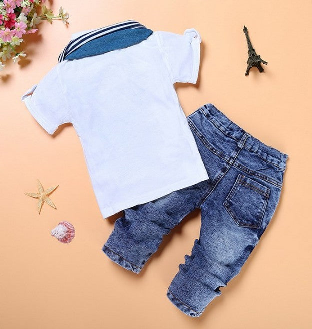 Boys Cotton Casual Short Sleeve Set Regular Fit Apparel