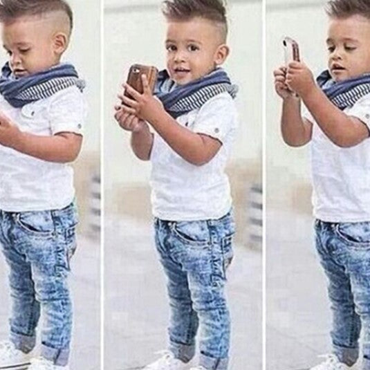 Boys Cotton Casual Short Sleeve Set Regular Fit Apparel