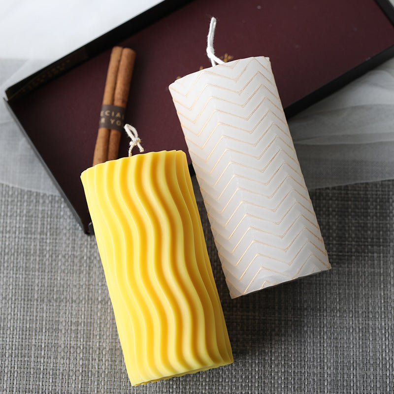 Creative Cylindrical Candle Mold DIY Aromatherapy Soy Wax Beeswax Paraffin Material