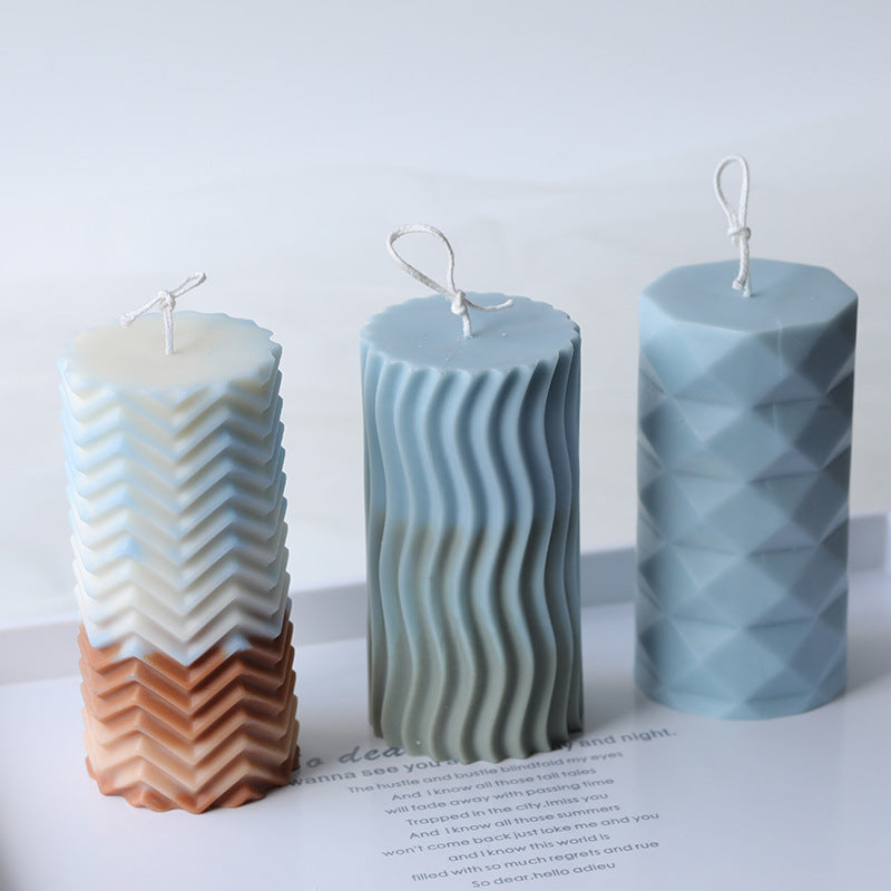 Creative Cylindrical Candle Mold DIY Aromatherapy Soy Wax Beeswax Paraffin Material