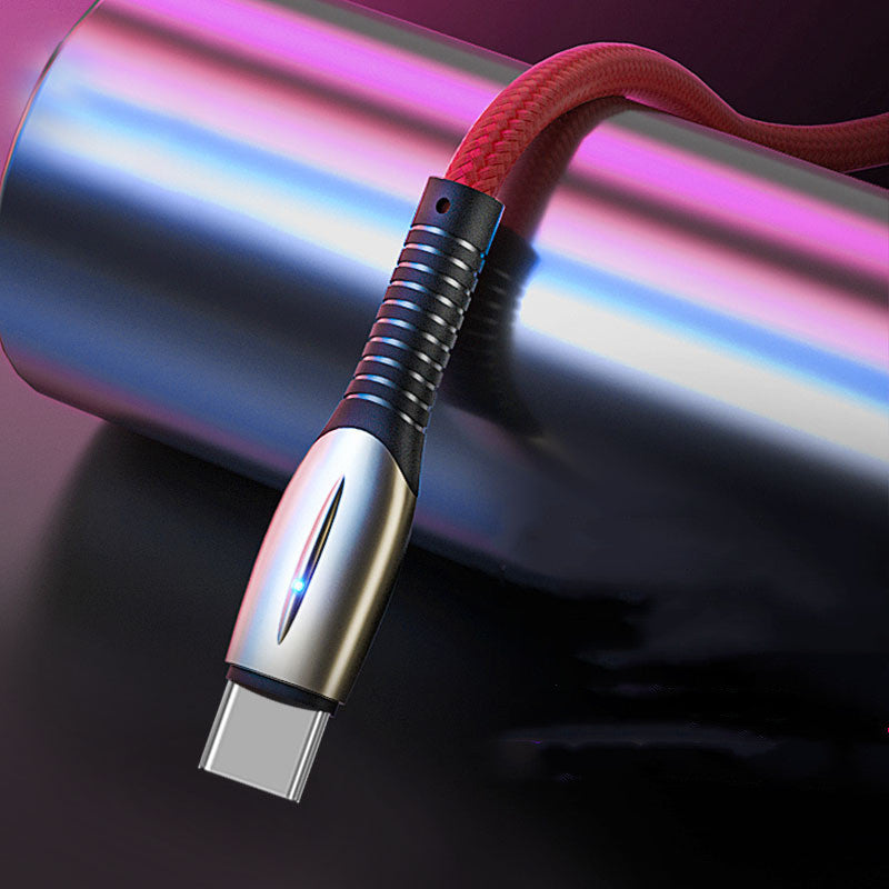 Compatible with Apple , Suitable For Android TYPE-C Apple Mobile Phone Smart With Light USB Huawei Charging Cable