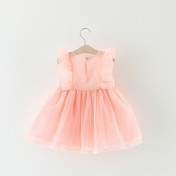 Summer Baby Girl Princess Dress – Fashionable Western Style Celebrity Outfit for Toddlers (3–4 Years Old)