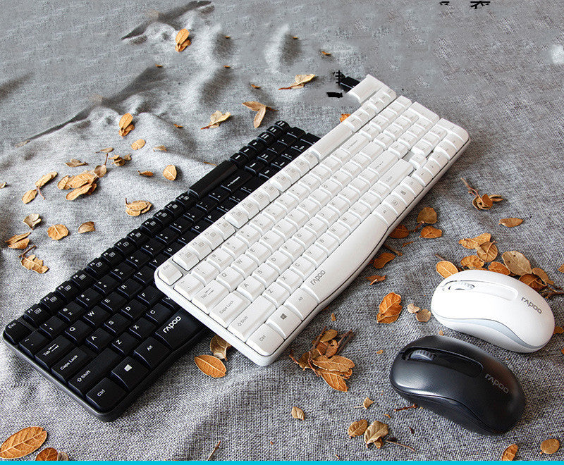 Wireless Keyboard And Mouse Set Stylish Waterproof Multimedia Office Home Mouse And Keyboard Light Tone Keyboard