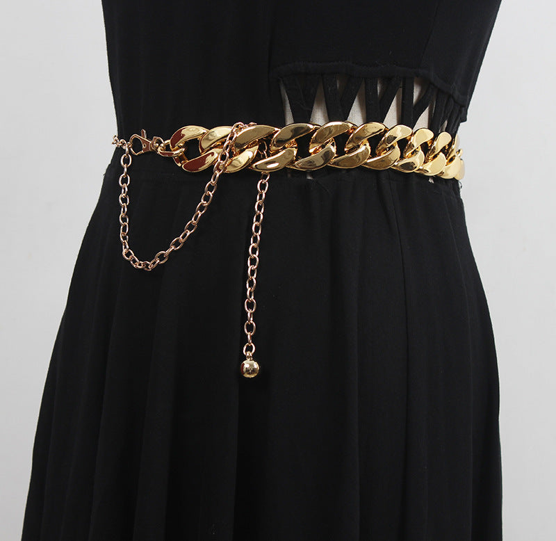 Metal Waist Chain Accessories Women's Thin Belt Chain Trousers Chain