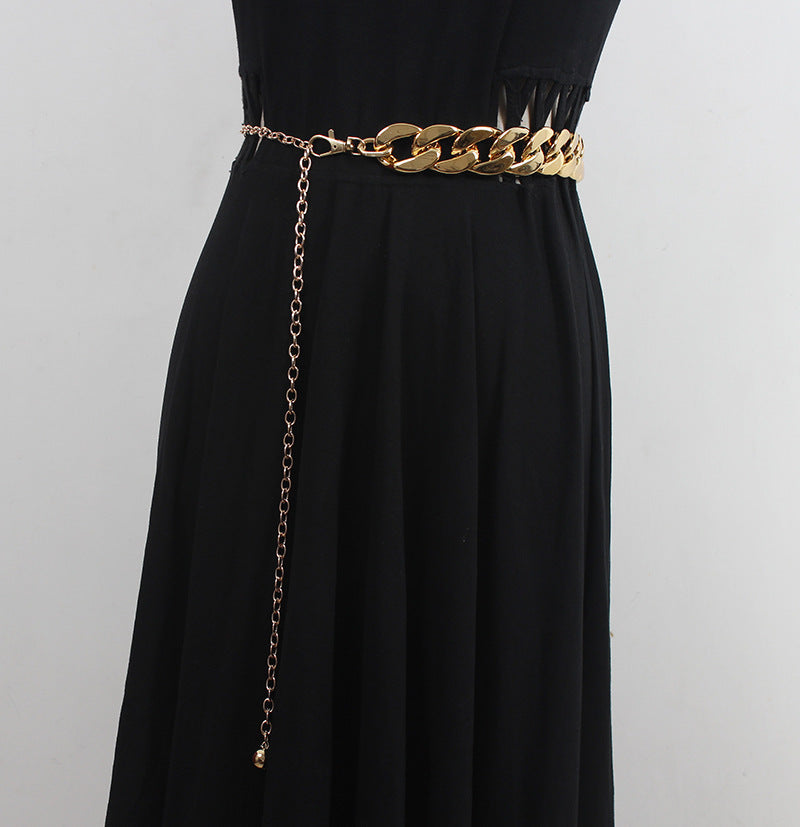 Metal Waist Chain Accessories Women's Thin Belt Chain Trousers Chain