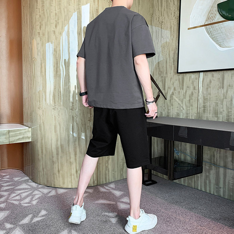 Short Sleeve Sports Suit Men'S Summer New Trend Set
